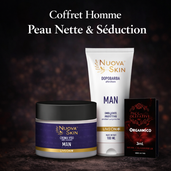 Coffret Homme – Peau Nette & Séduction | Soin visage & parfum