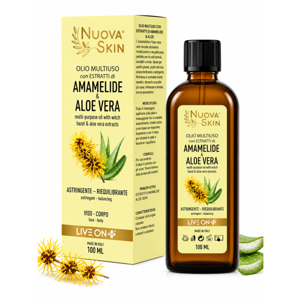 Huile Multiusage Visage & Corps à l'Aloe Vera et Hamamélis 100ml