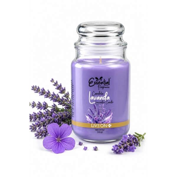 Bougie parfumée à la lavande.