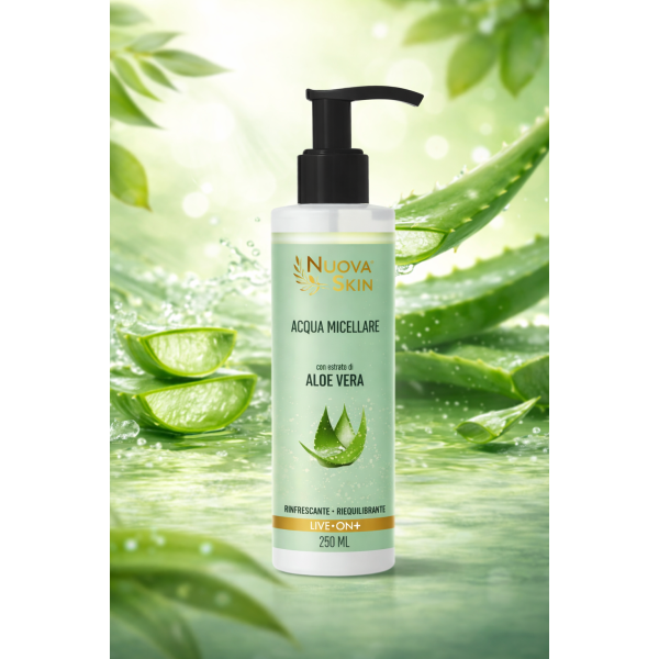 Eau micellaire enrichie à l'extrait d'Aloe Vera